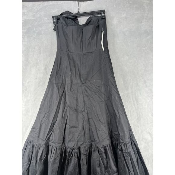 Anthropologie Hutch Bow-Tie Maxi Dress Black Strapless Size 6 - Picture 3 of 9